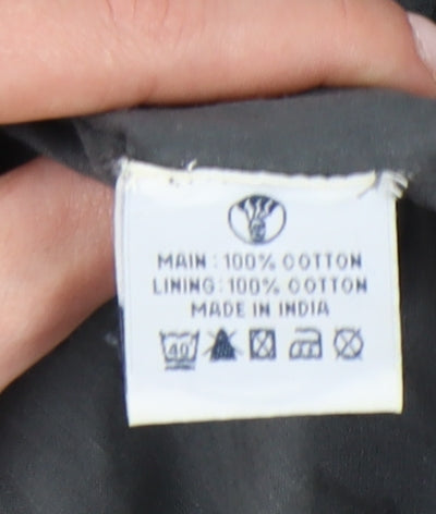 Fat Face Women’s Grey Floral A-Line Cotton Skirt Size 12