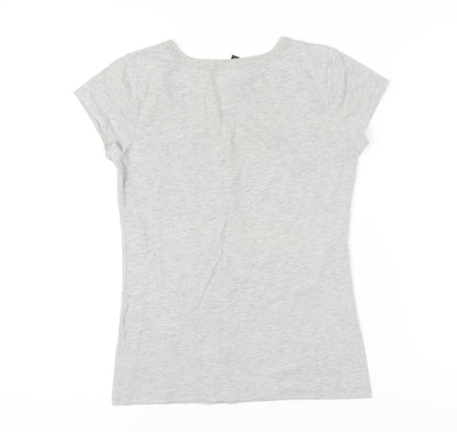 Womens UK Size M Only Grey Basic T-Shirt