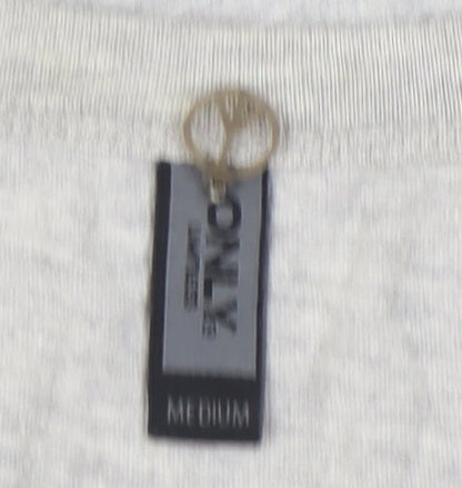 Womens UK Size M Only Grey Basic T-Shirt