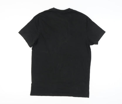 Lacoste Men’s Black M Regular Fit Logo Graphic T-Shirt