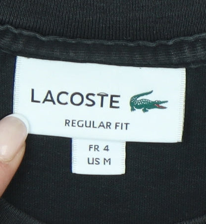 Lacoste Men’s Black M Regular Fit Logo Graphic T-Shirt