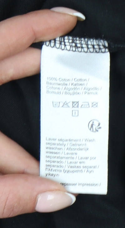 Lacoste Men’s Black M Regular Fit Logo Graphic T-Shirt