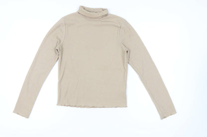 Womens UK Size S French Connection Beige Basic T-Shirt
