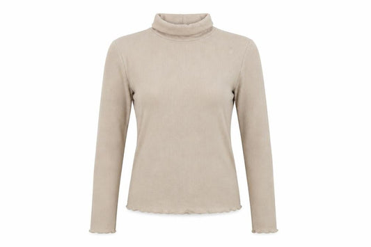 Womens UK Size S French Connection Beige Basic T-Shirt