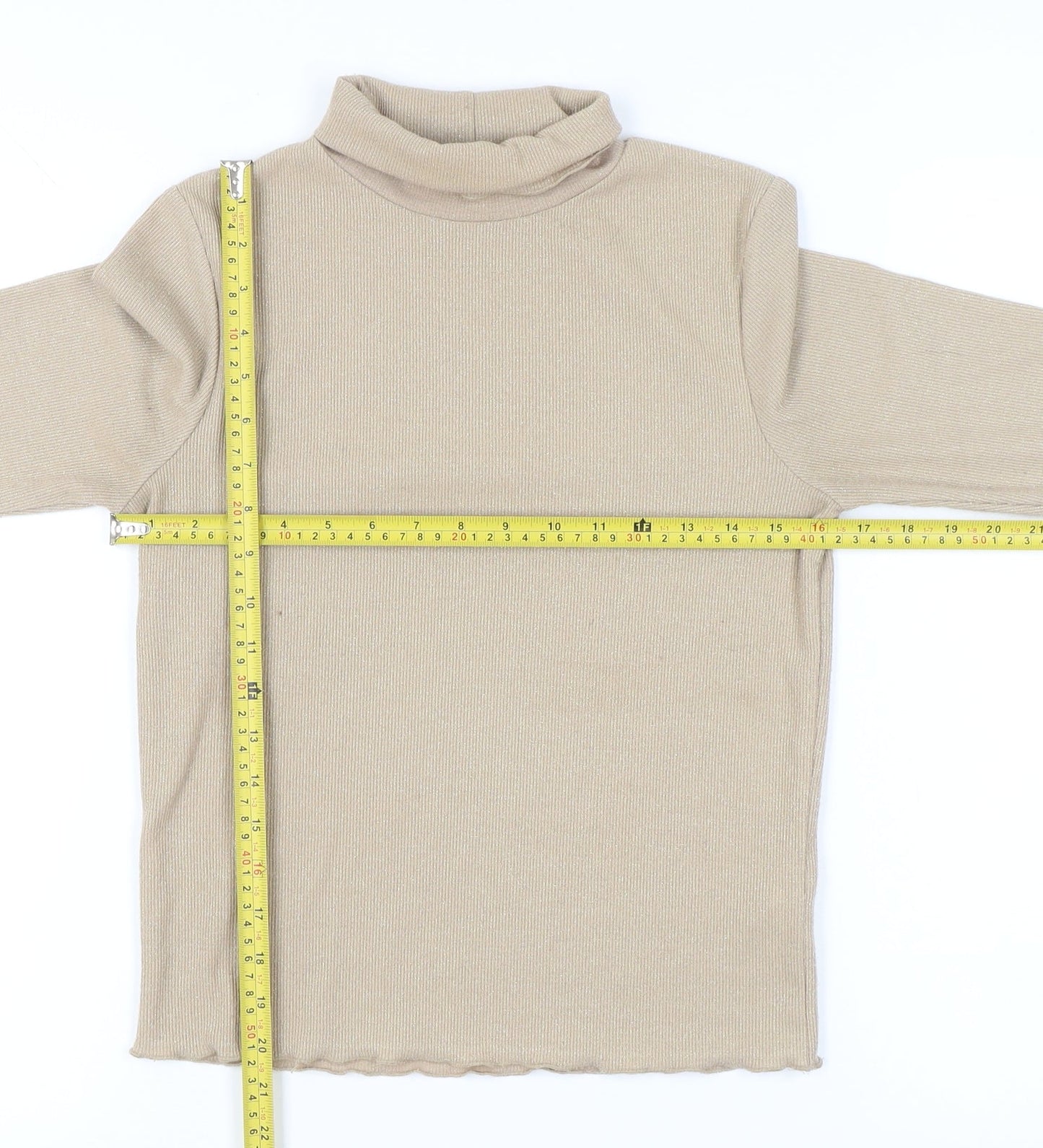Womens UK Size S French Connection Beige Basic T-Shirt