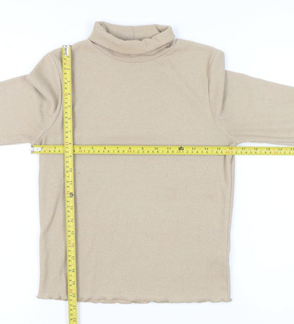 Womens UK Size S French Connection Beige Basic T-Shirt