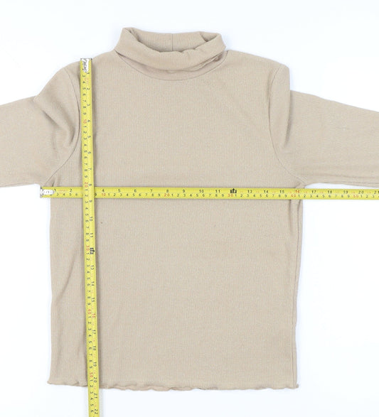 Womens UK Size S French Connection Beige Basic T-Shirt