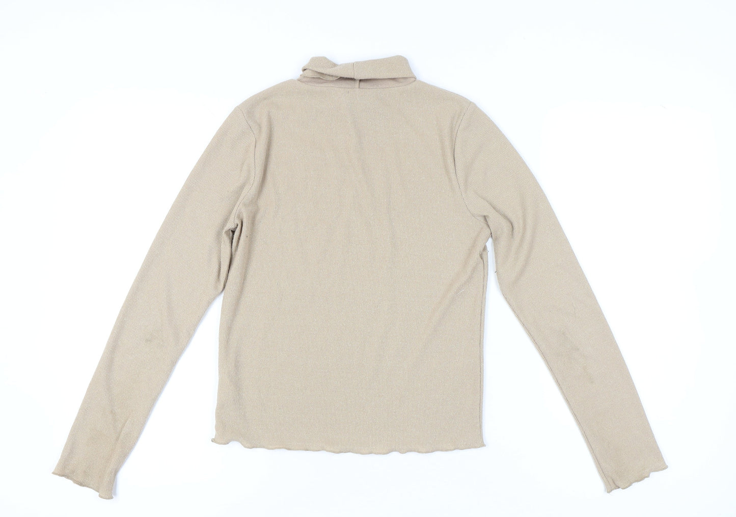 Womens UK Size S French Connection Beige Basic T-Shirt