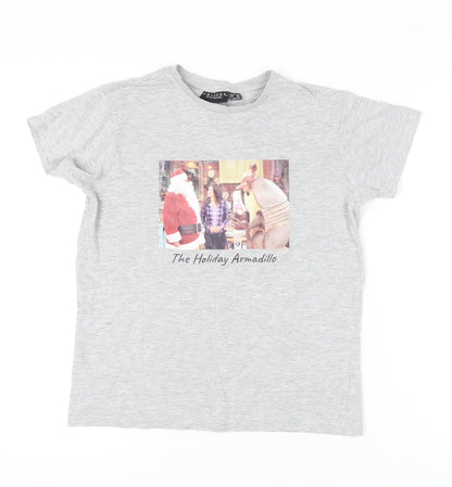 Primark Friends Women’s Grey Christmas Print T-Shirt Size 10