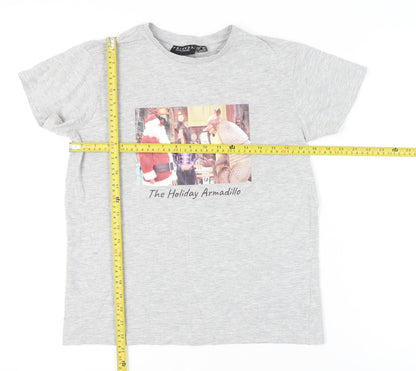 Primark Friends Women’s Grey Christmas Print T-Shirt Size 10