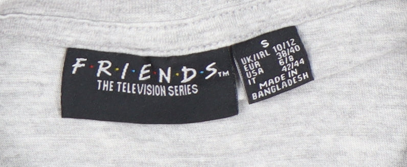 Primark Friends Women’s Grey Christmas Print T-Shirt Size 10