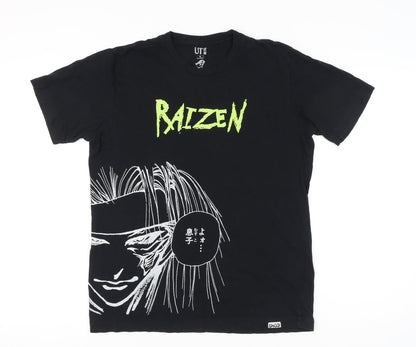 Uniqlo Men’s Black Yu Yu Hakusho Raizen Anime Graphic T-Shirt Size M