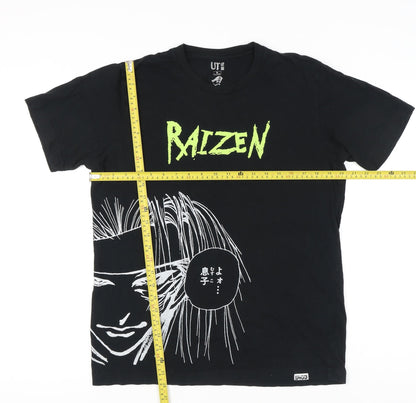 Uniqlo Men’s Black Yu Yu Hakusho Raizen Anime Graphic T-Shirt Size M