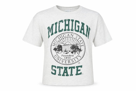 Primark Women’s Grey Michigan State T-Shirt M Short Sleeve Crew Neck