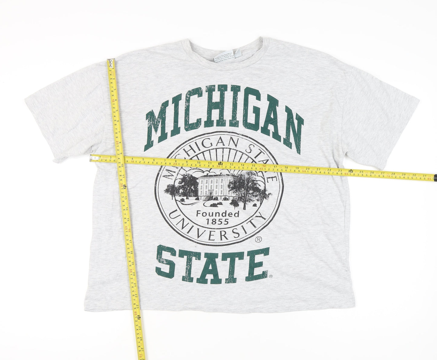Primark Women’s Grey Michigan State T-Shirt M Short Sleeve Crew Neck