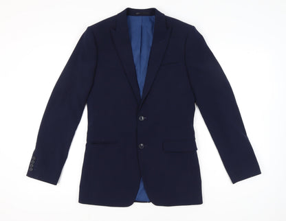 Mens UK Size 36 ONESIX5IVE Regular Blue Suit Jacket