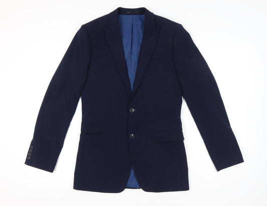 Mens UK Size 36 ONESIX5IVE Regular Blue Suit Jacket