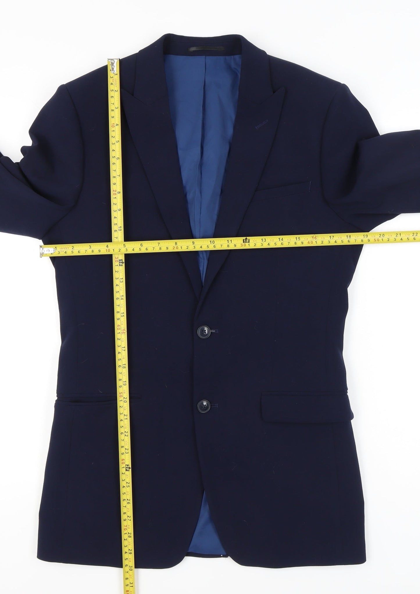Mens UK Size 36 ONESIX5IVE Regular Blue Suit Jacket