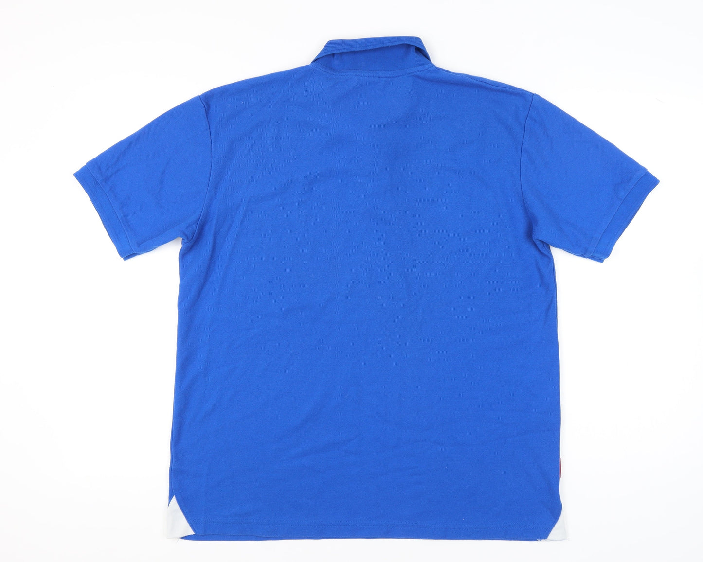 Slazenger Mens Blue Polo Shirt L Regular Fit Short Sleeve Cotton