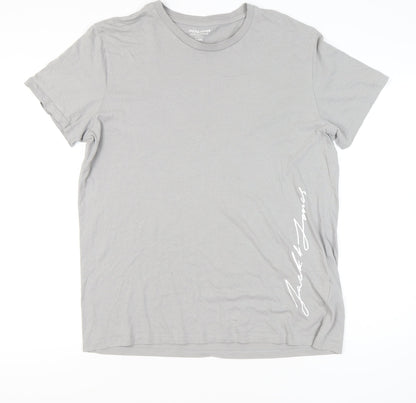 Mens UK Size 2XL JACK & JONES Grey  T-Shirt