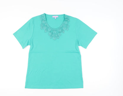 Womens UK Size M Paramour Green Basic T-Shirt
