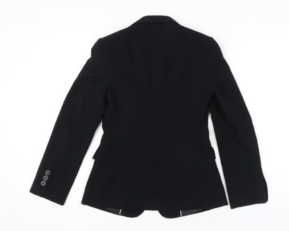 Marks and Spencer Women Black UK 8 Tailored Blazer Jacket