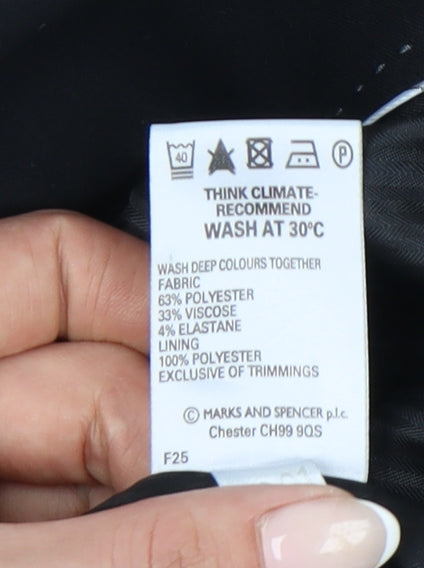 Marks and Spencer Women Black UK 8 Tailored Blazer Jacket