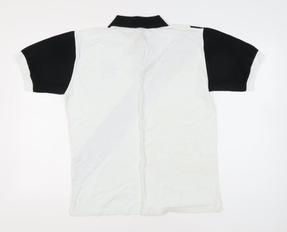 Hull F.C. Mens Polo Shirt Black White L Rugby Embroidered Logo