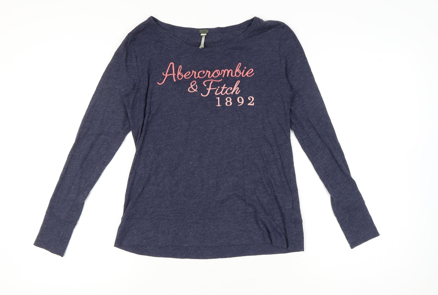 Abercrombie & Fitch Women’s Blue Scoop Neck Long Sleeve T-Shirt M