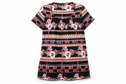 Womens UK Size 14 Marks and Spencer Multicoloured Tunic T-Shirt