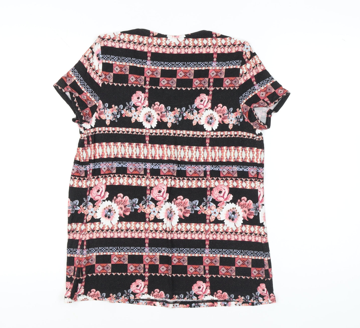 Womens UK Size 14 Marks and Spencer Multicoloured Tunic T-Shirt