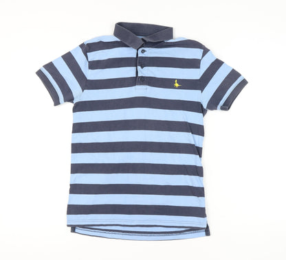 Jack Wills Men’s Blue Striped Polo Shirt XS Cotton Preppy Casual
