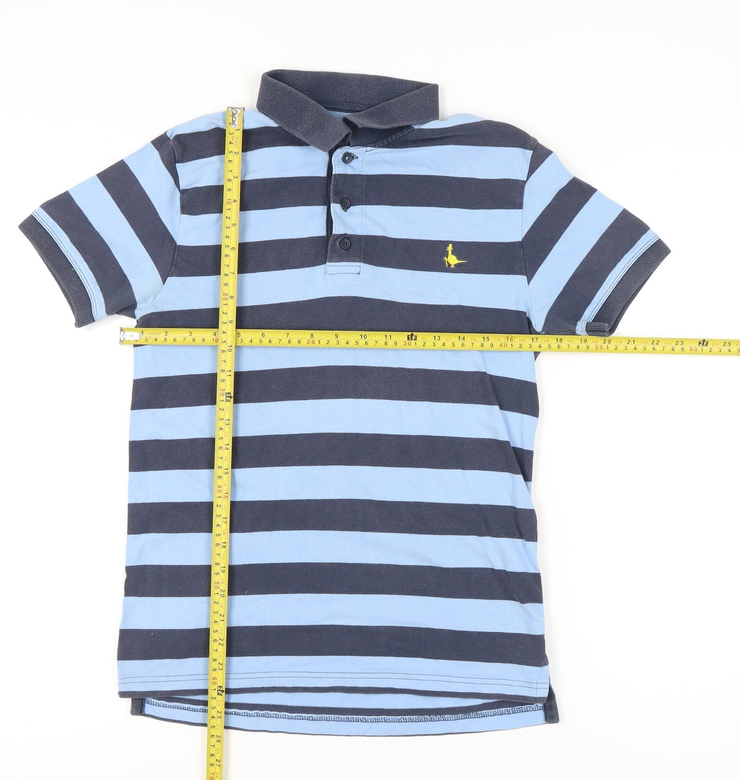Jack Wills Men’s Blue Striped Polo Shirt XS Cotton Preppy Casual