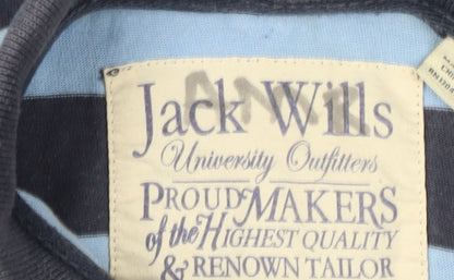 Jack Wills Men’s Blue Striped Polo Shirt XS Cotton Preppy Casual
