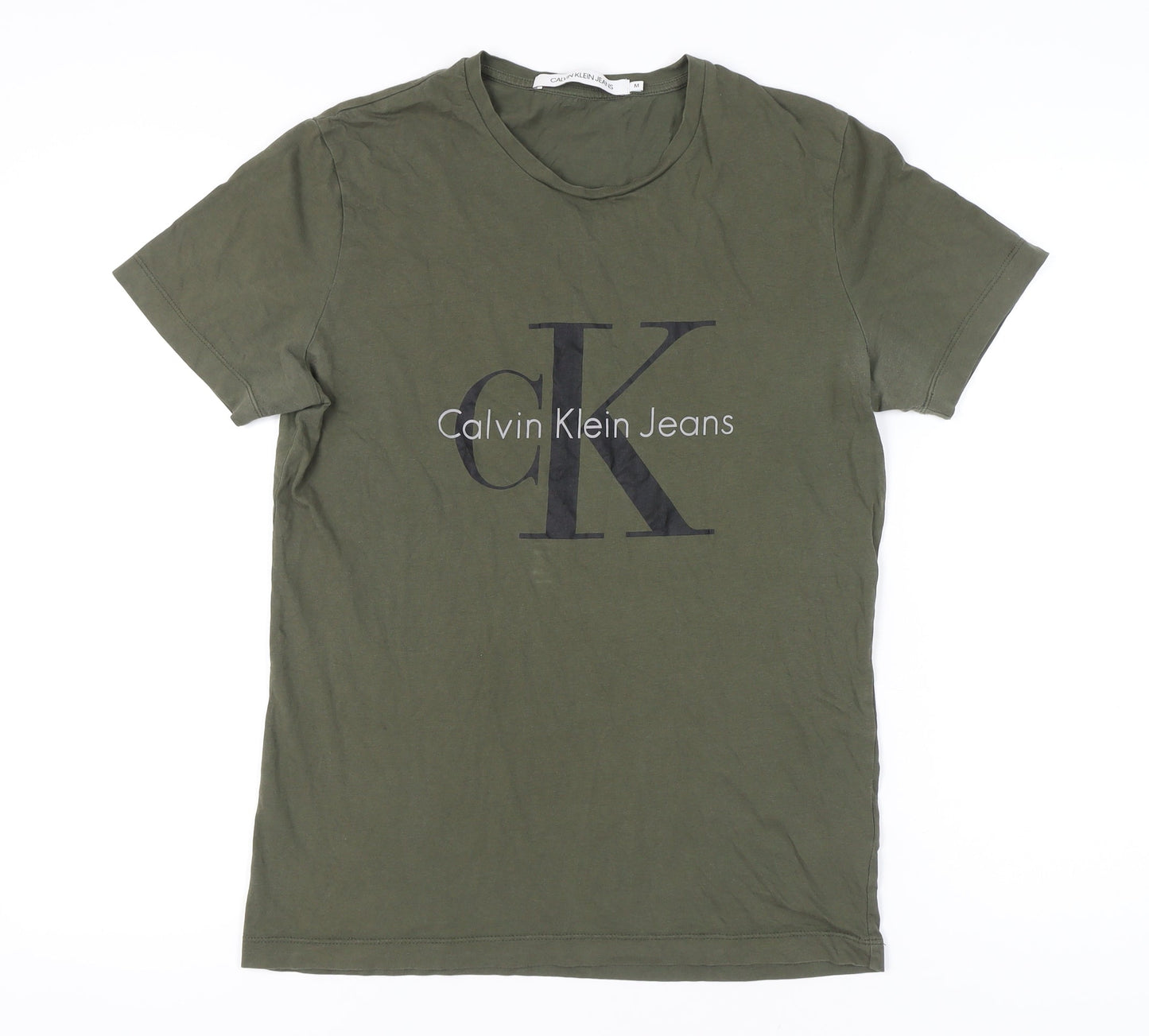 Mens UK Size M Calvin Klein Jeans Green  T-Shirt