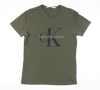 Mens UK Size M Calvin Klein Jeans Green  T-Shirt