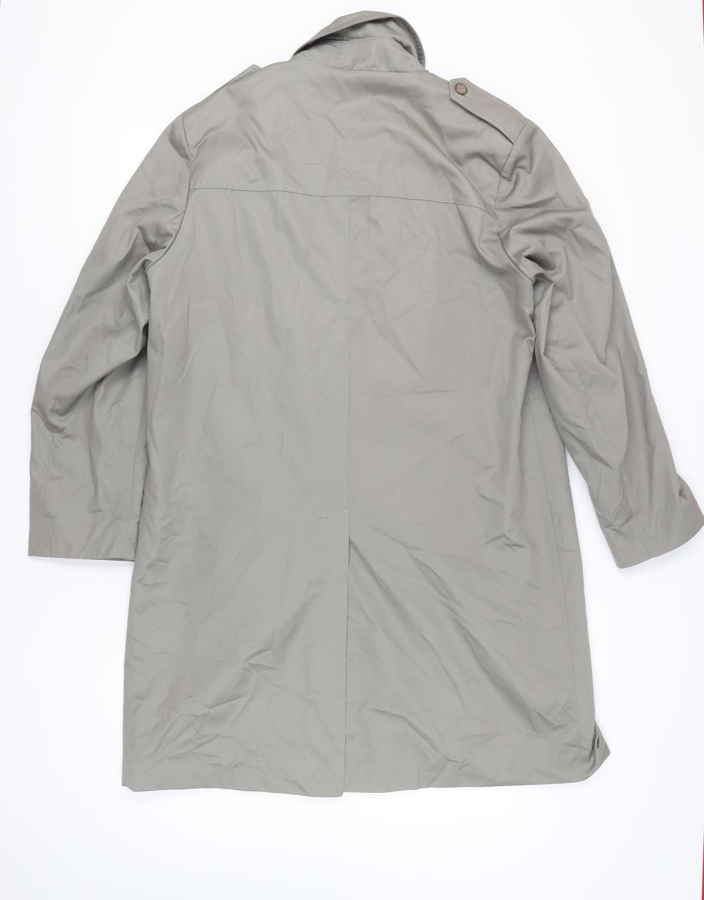 Wellington Mens Grey Overcoat Jacket Size 40 Regular Fit Polyester Cotton