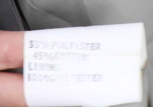 Wellington Mens Grey Overcoat Jacket Size 40 Regular Fit Polyester Cotton