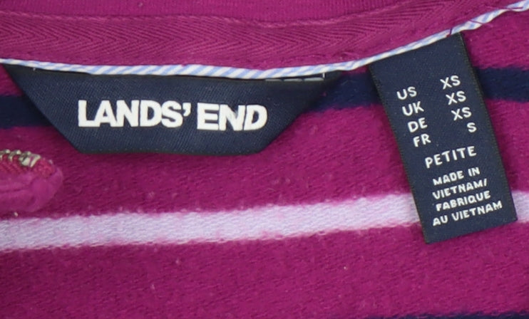 Womens UK Size XS Lands' End Pink Pullover Sweatshirt