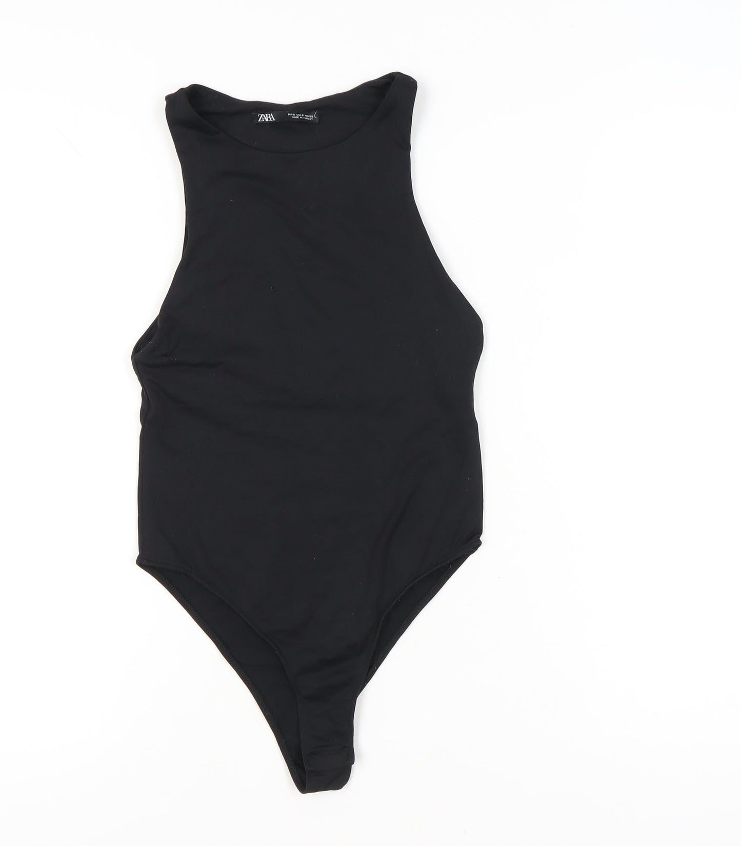 Zara Women Black Sleeveless High Neck Bodysuit Size 8