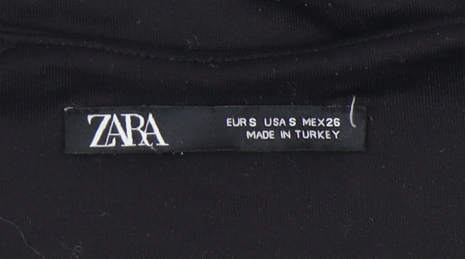 Zara Women Black Sleeveless High Neck Bodysuit Size 8