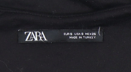 Zara Women Black Sleeveless High Neck Bodysuit Size 8