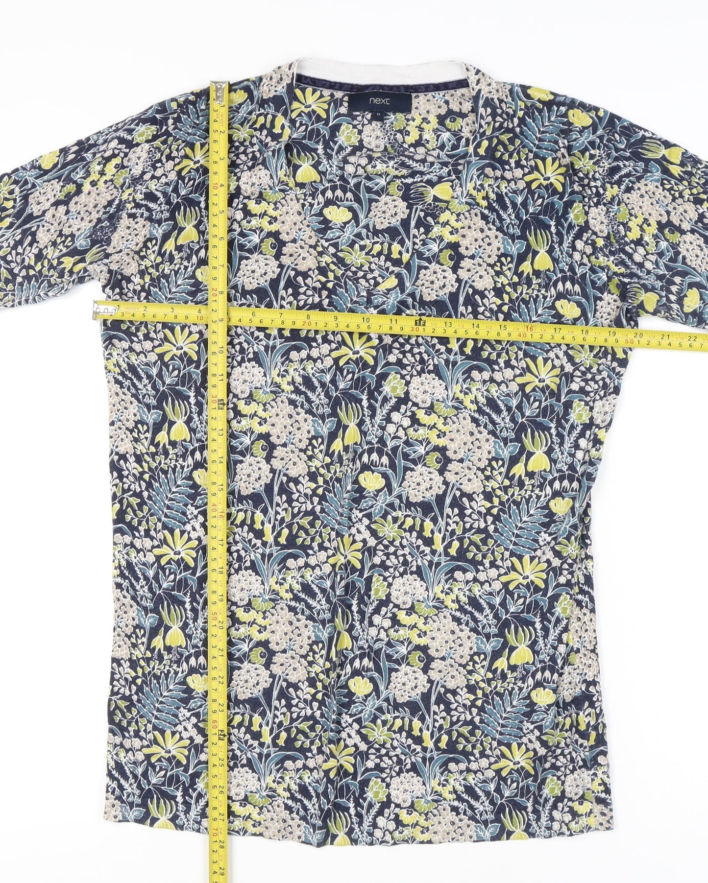 Next Women’s Multicoloured Floral Long Sleeve Tunic Blouse UK 14