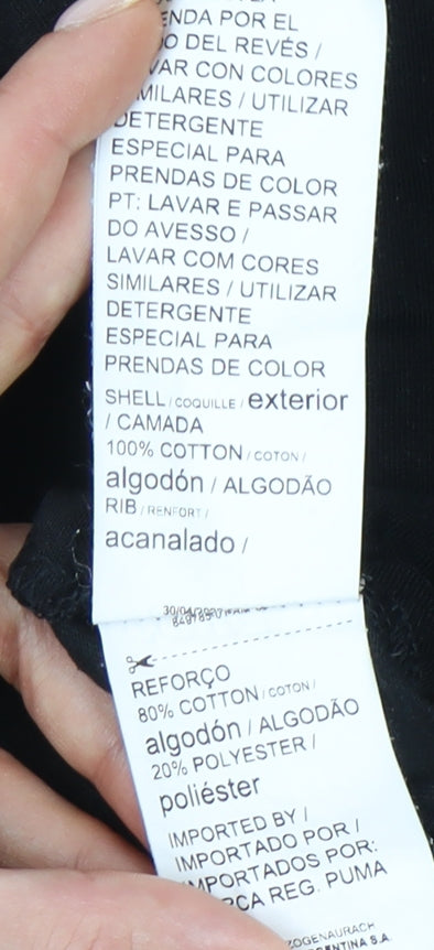 Puma Men's Black Medium Crew Neck Short Sleeve Pocket T-Shirt