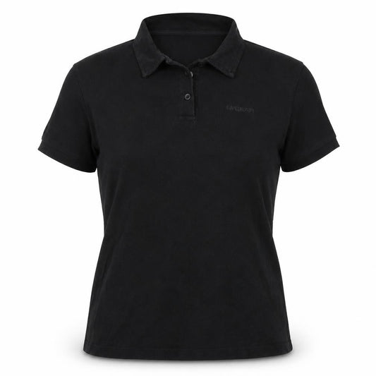 LA Gear Womens Black Polo Shirt UK 12 Short Sleeve Casual
