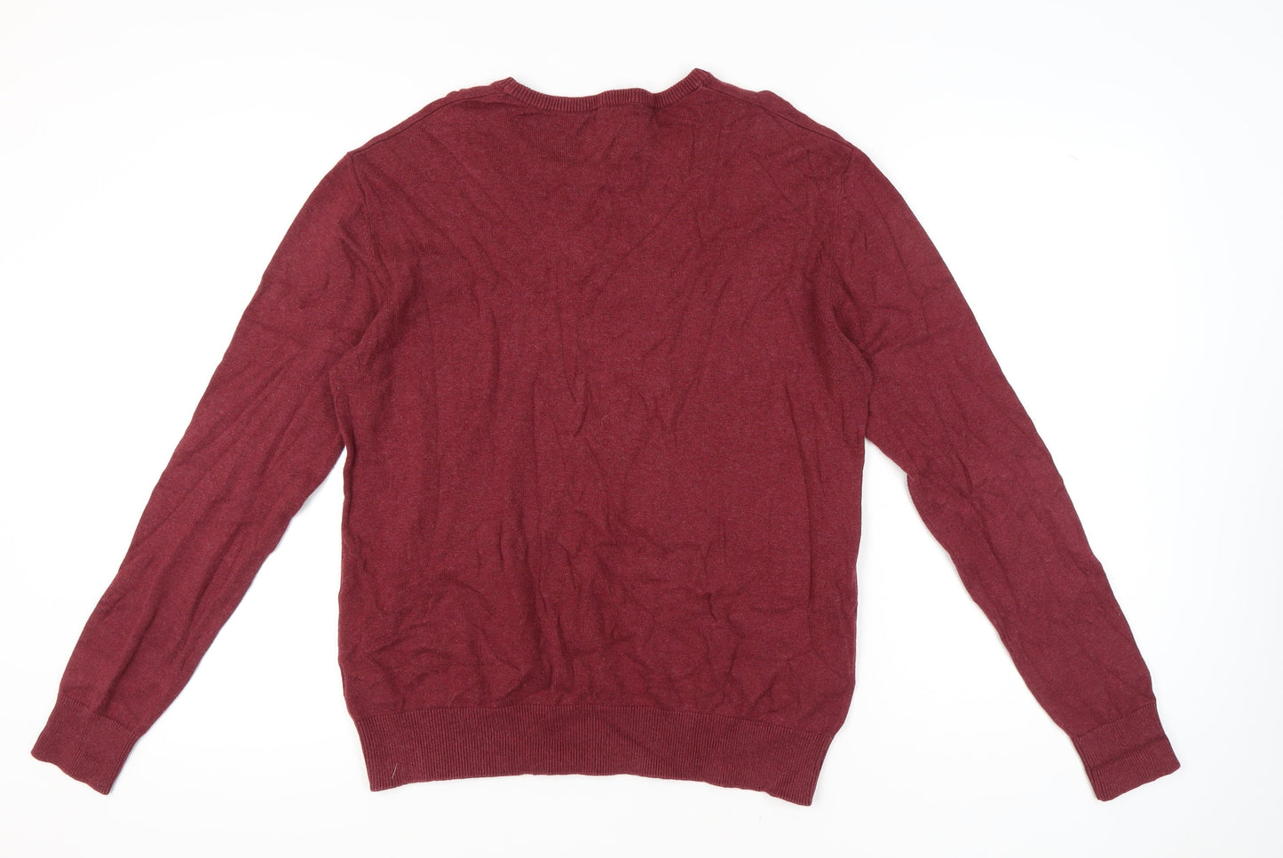 Twisted Gorilla Men's Red Cotton Blend Pullover Jumper Size L