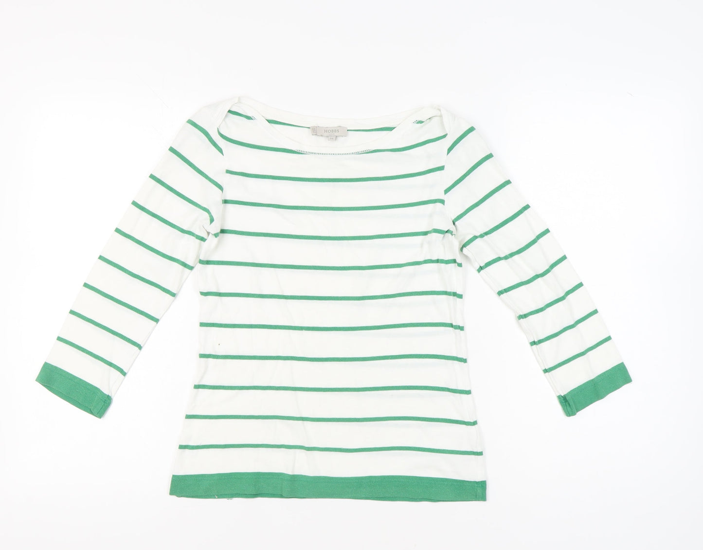 Womens UK Size XS Hobbs White Basic T-Shirt