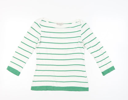 Womens UK Size XS Hobbs White Basic T-Shirt