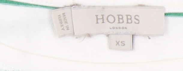 Womens UK Size XS Hobbs White Basic T-Shirt