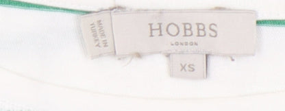 Womens UK Size XS Hobbs White Basic T-Shirt